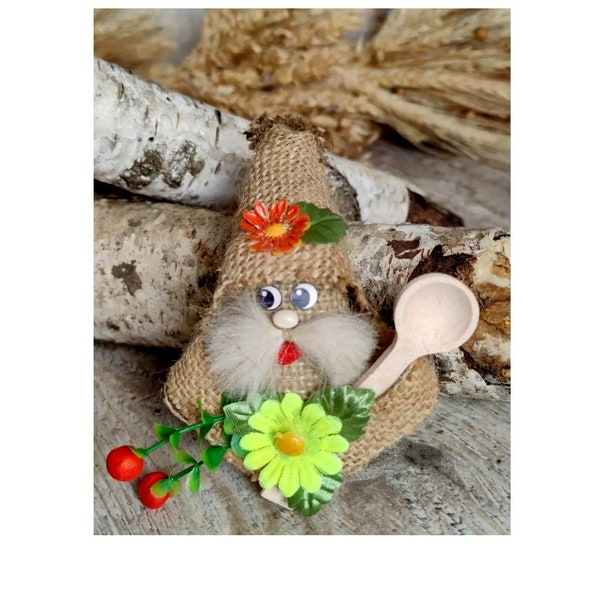 Ukrainian amulet fridge magnet Domovyk-owner with a wooden spoon. Slavic magic. Folk style. Mascot. Amulet + gift from Ukraine