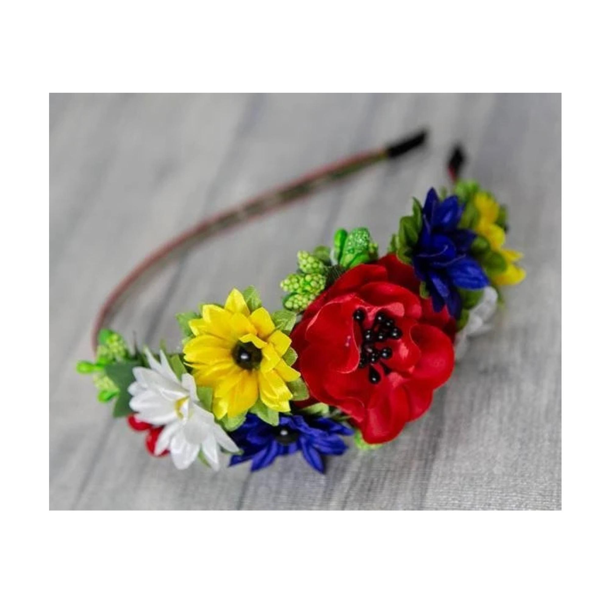 Polyna hand crafted Sunflower Crown BRIDAL SUNFLOWER CROWN - INSPIRED BY TRADITIONAL UKRAINIAN  main image 3