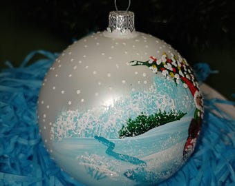 Lot De 8 Ornements De Sapin De Noël En Verre Gzhel - Fait Main - Russie