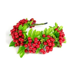 Ukrainian Crown Red Viburnum Handmade/Traditional Hair Decoration/Ethnic Accessory + Surprise Gift from Ukraine