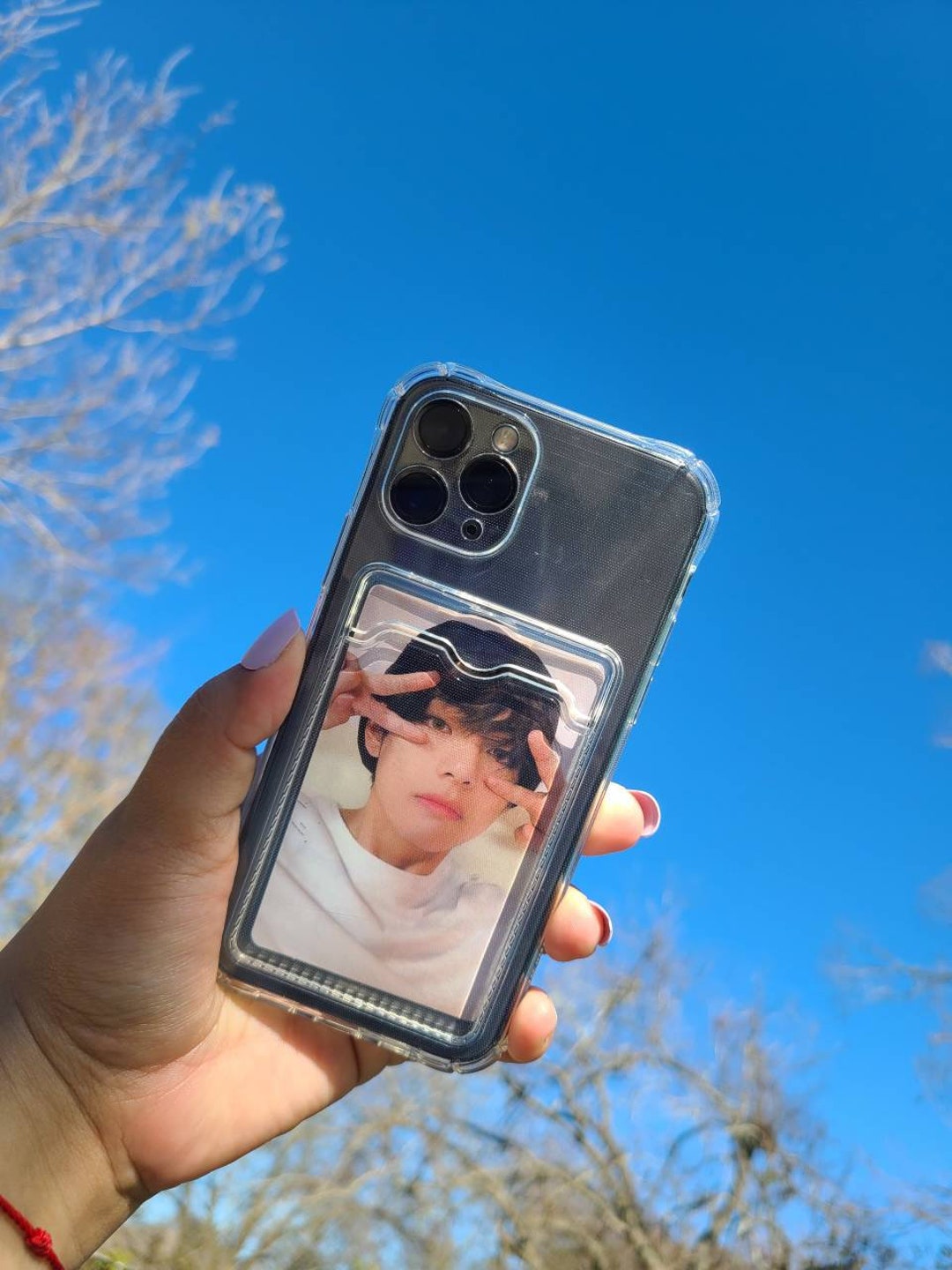 KPOP Transparent Photo Card Phone Case || Photo Card Slot