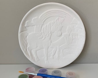 Unicorn DIY Pottery Painting Kit, Rainbow Castle Ceramic Art Kits for Kids, Kids Art Kits, Craft Supplies, Art Party Supply, Art box