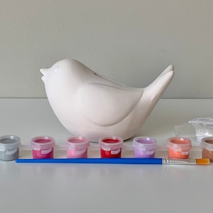 Bird Money Bank, At home pottery Painting Kit, DIY piggy bank, Custom painted piggy, Ceramic Art Kits for Kids, Ready-to-Paint Ceramic