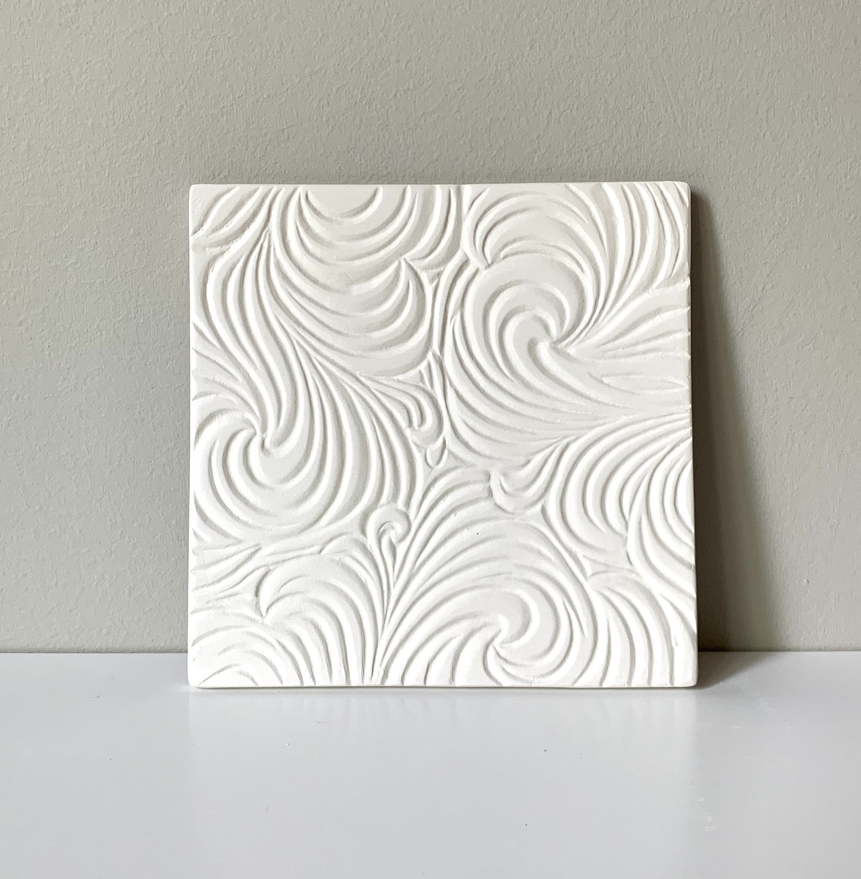 Swirl Texture Tile Painting Kit Tile DIY Paint Kit Etsy