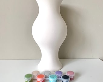 At home Pottery Painting Kit, Vogue Vase, DIY Vase Painting kit, Contemporary Ceramic vase art kit, Kids Art Kits, Birthday party Craft idea