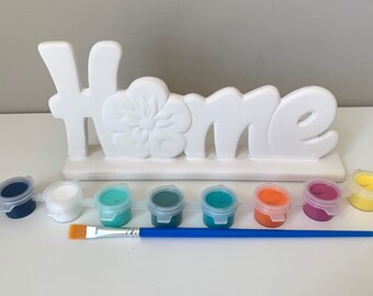 Stand up Home paint kit, DIY pottery painting kit, Diy Home decor, pottery painting kit, DIY Home decor, Stand up HOME, adult paint party