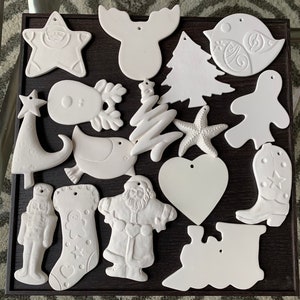 SALE- Christmas Ornaments grab bag Ornament paint kit Ceramic Ornaments Personalize Ornaments Stocking Stuffer Christmas party craft