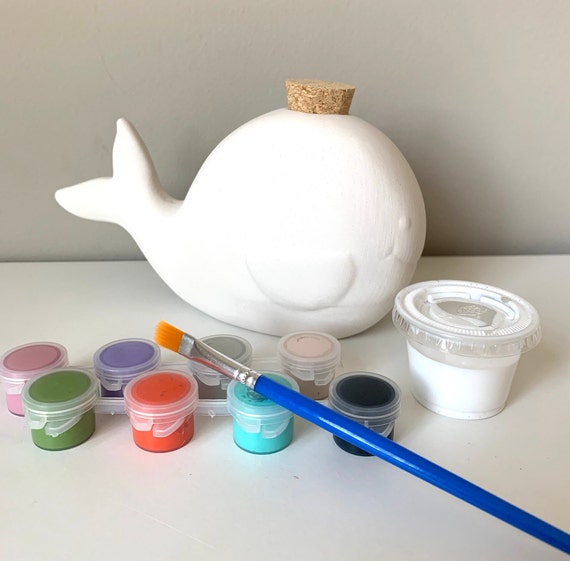 Kit de peinture de poterie de baleine, Banque dargent de baleine