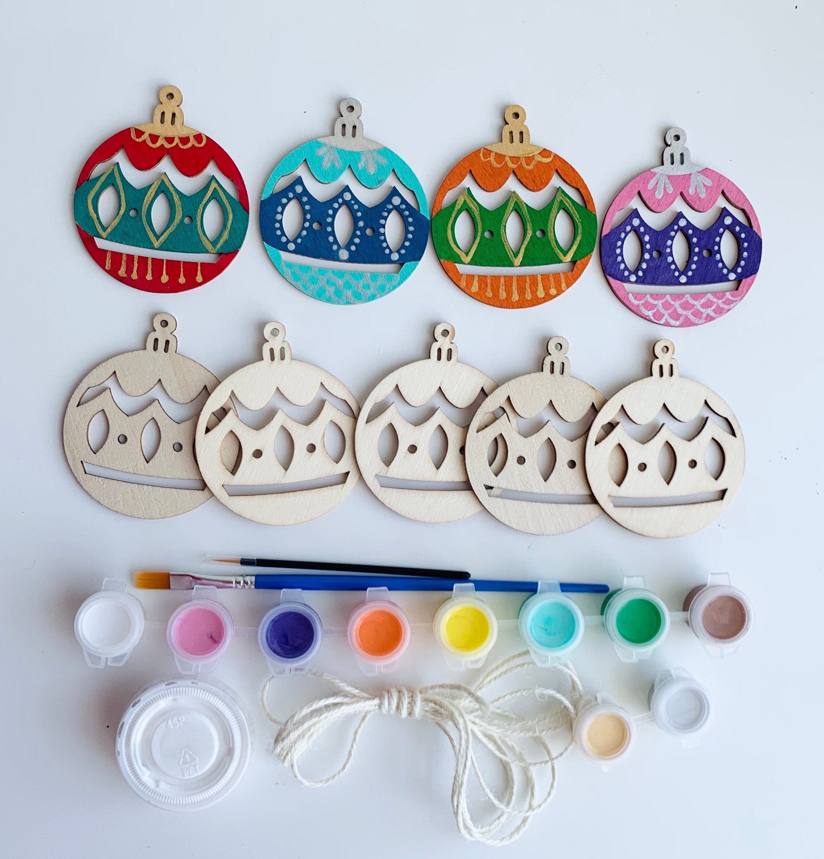 DIY Christmas Kit Ornament Painting Kit Christmas Craft Etsy