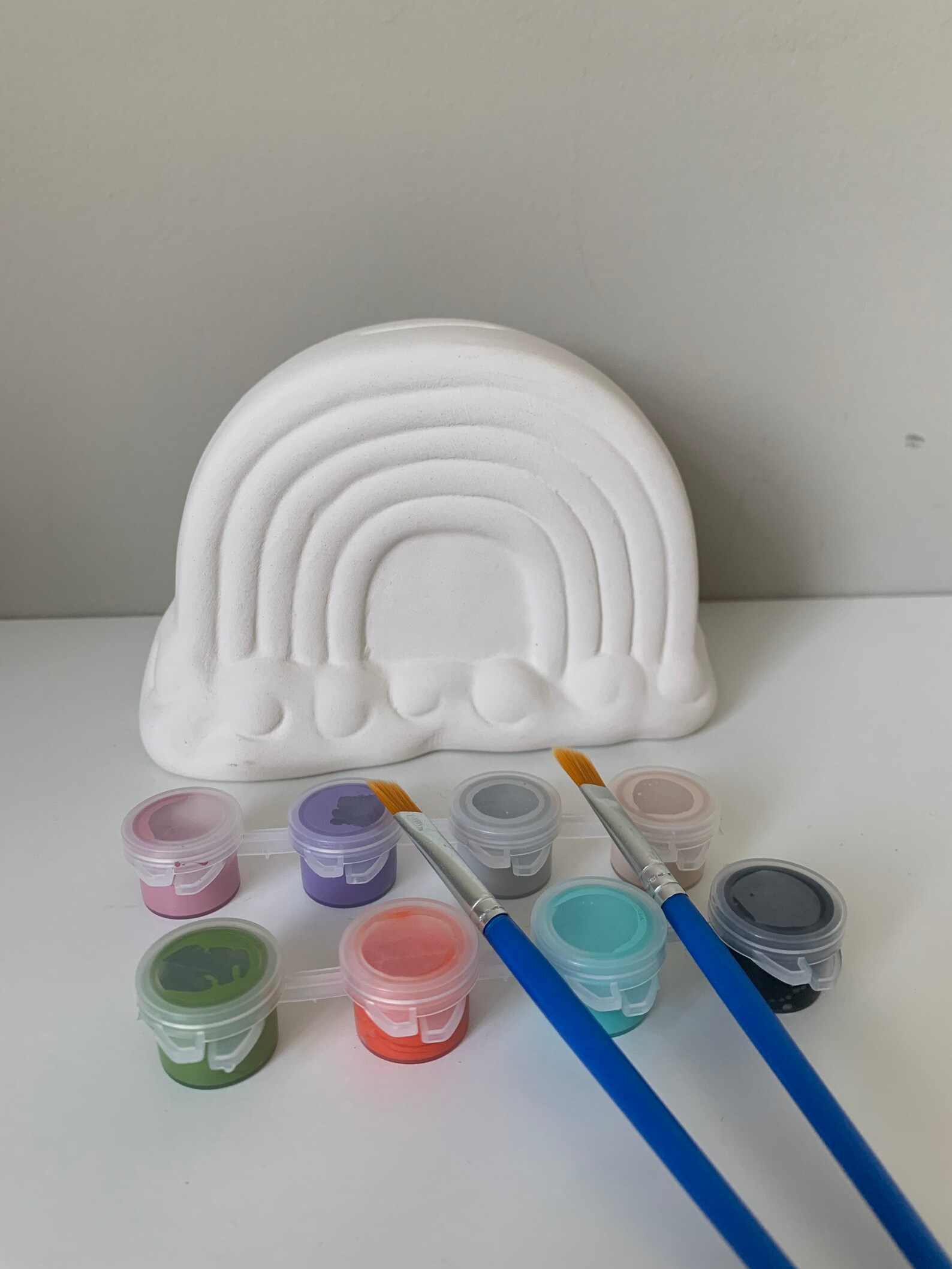 Rainbow Pottery Painting Kit Rainbow Paint Paint Kit Rainbow Etsy