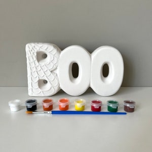 Stand-Up BOO, Halloween decoration, DIY Pottery Painting Kit, Halloween painting kit, Art Kits for Kids, Kids Art Kits, DIY Halloween craft