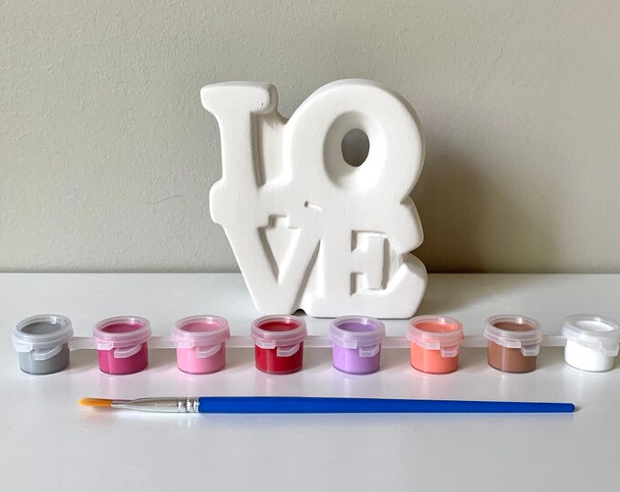 Stand up Love Paint Kit, DIY Pottery Painting Kit, DIY Home Decor