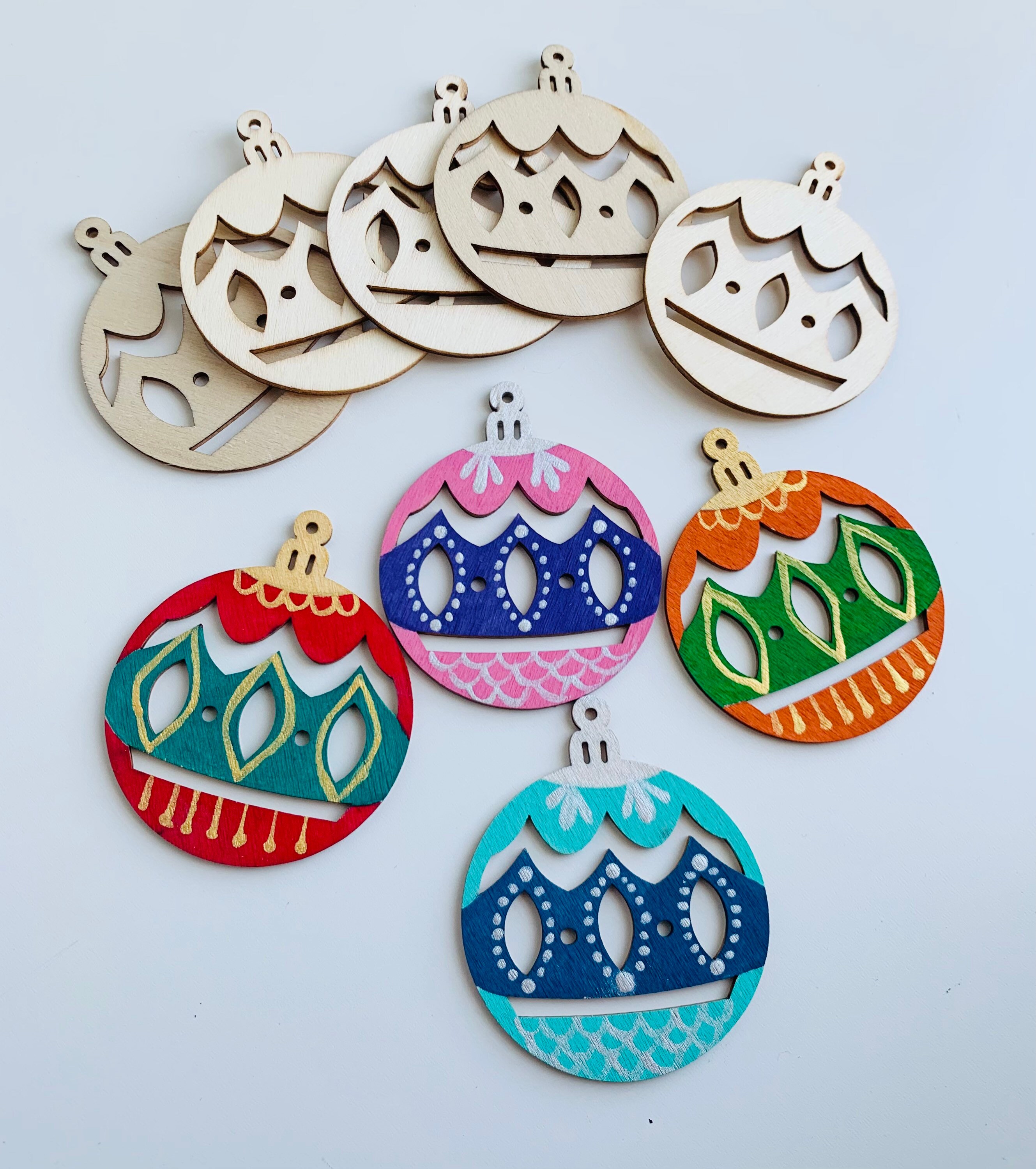 DIY Christmas Kit Ornament Painting Kit Christmas Craft Etsy