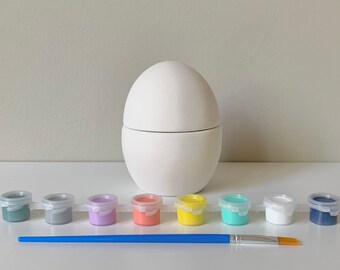 Easter Egg pottery paint kit, Ready to paint pottery, At home pottery Painting Kit, birthday party craft, Kids Art Kits, Adult paint party