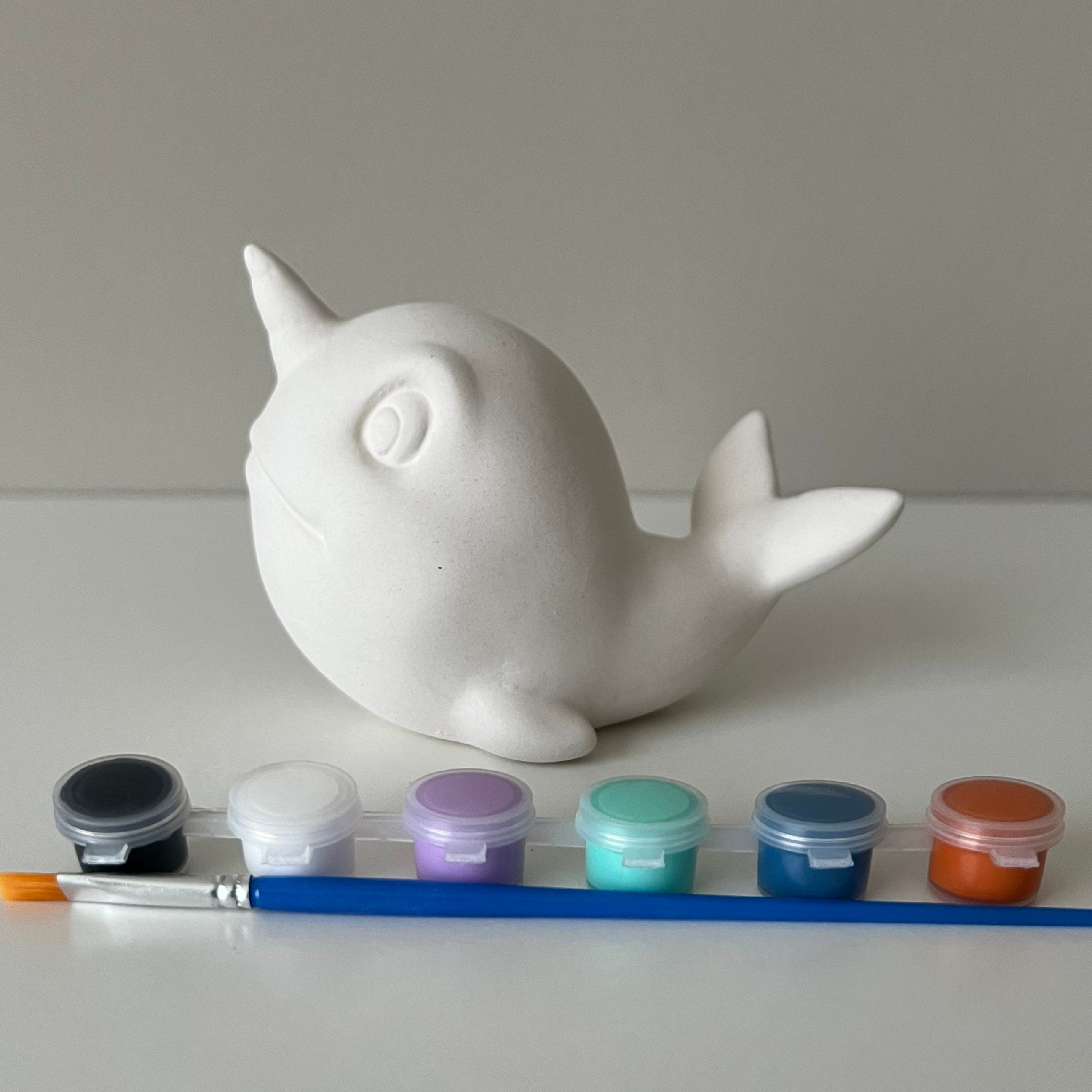 Narwhal – Kid's at-Home Paint Kit – unWined & Paint – Art & Wine Parties  that come to you!