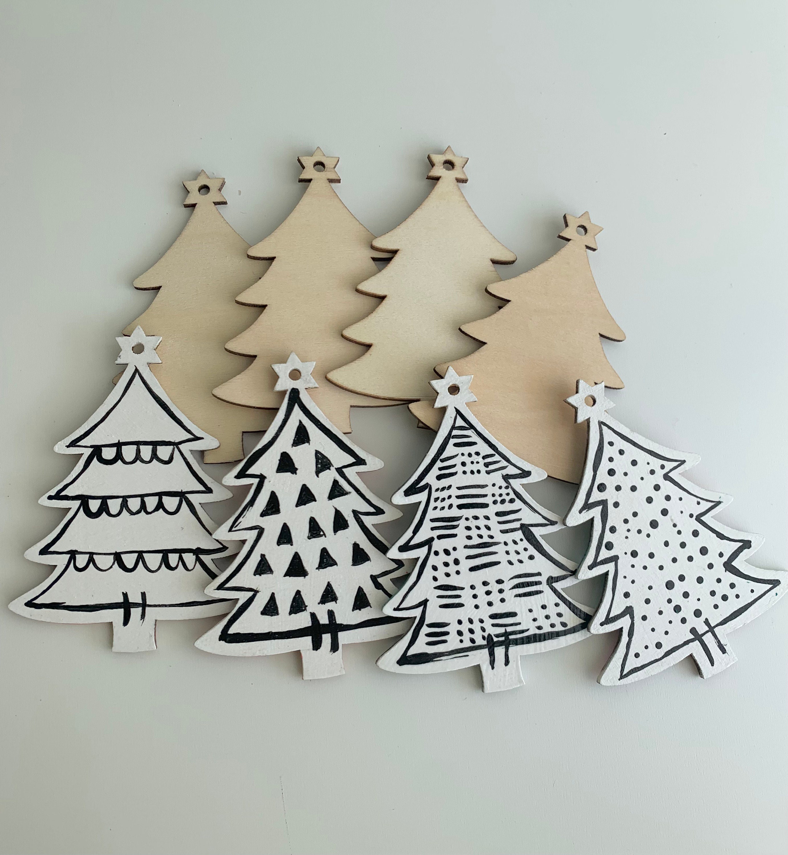 Wooden Crafts To Paint Christmas Tree Hanging Ornaments - Temu