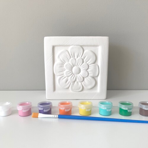 Flower Power Pottery Painting Kit DIY Paint Kit DIY Craft Etsy