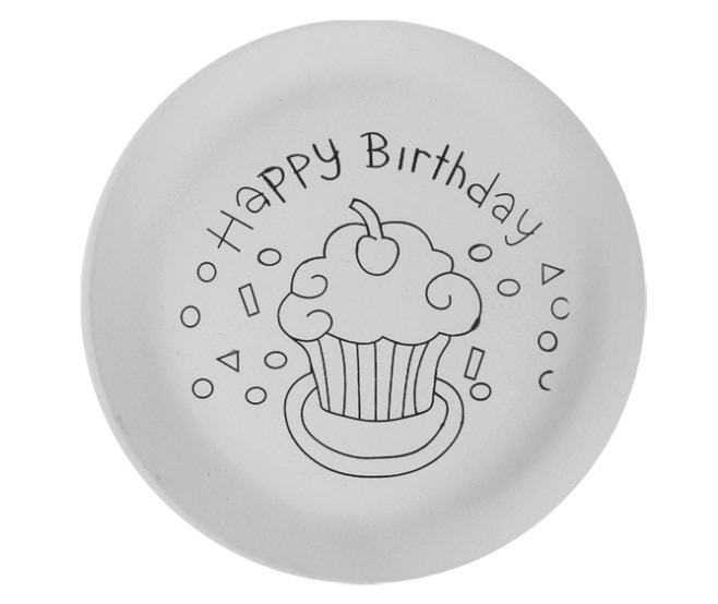 Happy Birthday Plate DIY Birthday Ceramic Plate Ready to Etsy