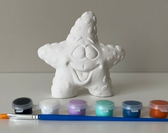 Star pottery painting kit, paint party kit, ready to paint ceramics, At home pottery painting kit, date night craft kit, party favors, clay