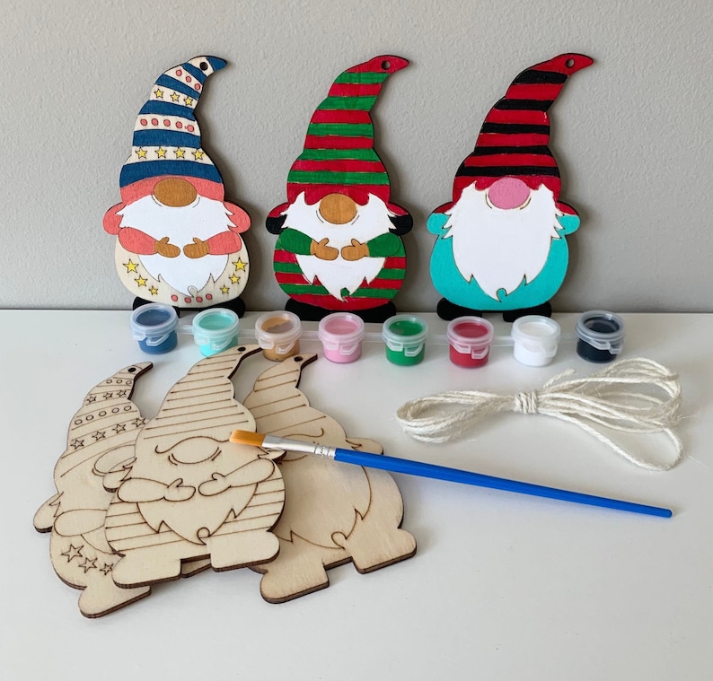 Christmas Gnome Ornaments Kit Ornament Painting Kit Etsy