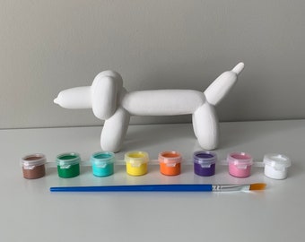 Kit de pintura de cerámica Balloon Buddy, kit para fiestas de pintura, cerámica lista para pintar, kit de pintura de cerámica para casa, kit de manualidades para una cita nocturna, kits de arcilla
