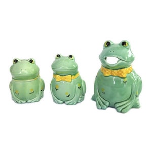Vintage Otagiri Ceramic Frog Creamer Salt Pepper Shakers Japan Priced Separately
