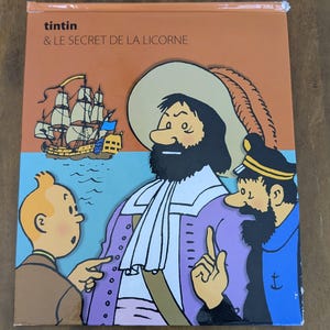 Libro desplegable de Tintín: El secreto del unicornio | Libro desplegable de Moulinsart | Coleccionable de Hergé imagen 2