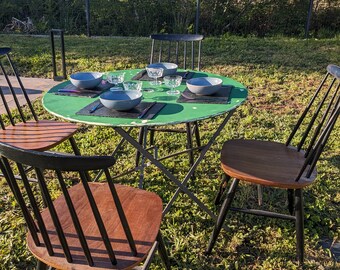 Vintage green folding garden table