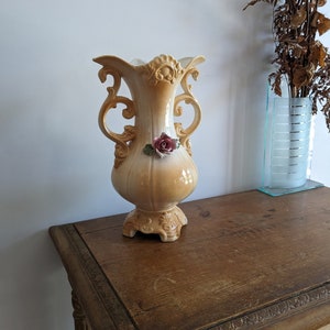 Capodimonte porcelain vase with 19th century floral motif