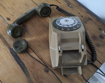 Télephone marron à touches ALCATEL SOCOTEL S 63 PTT