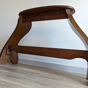 RARE Antique organ bench in solid oak