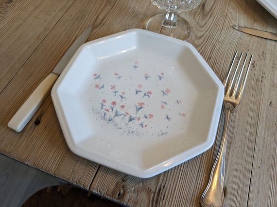 Set of 7 Flat Starter Dessert Plates Signed by Tiffany Italy Etsy