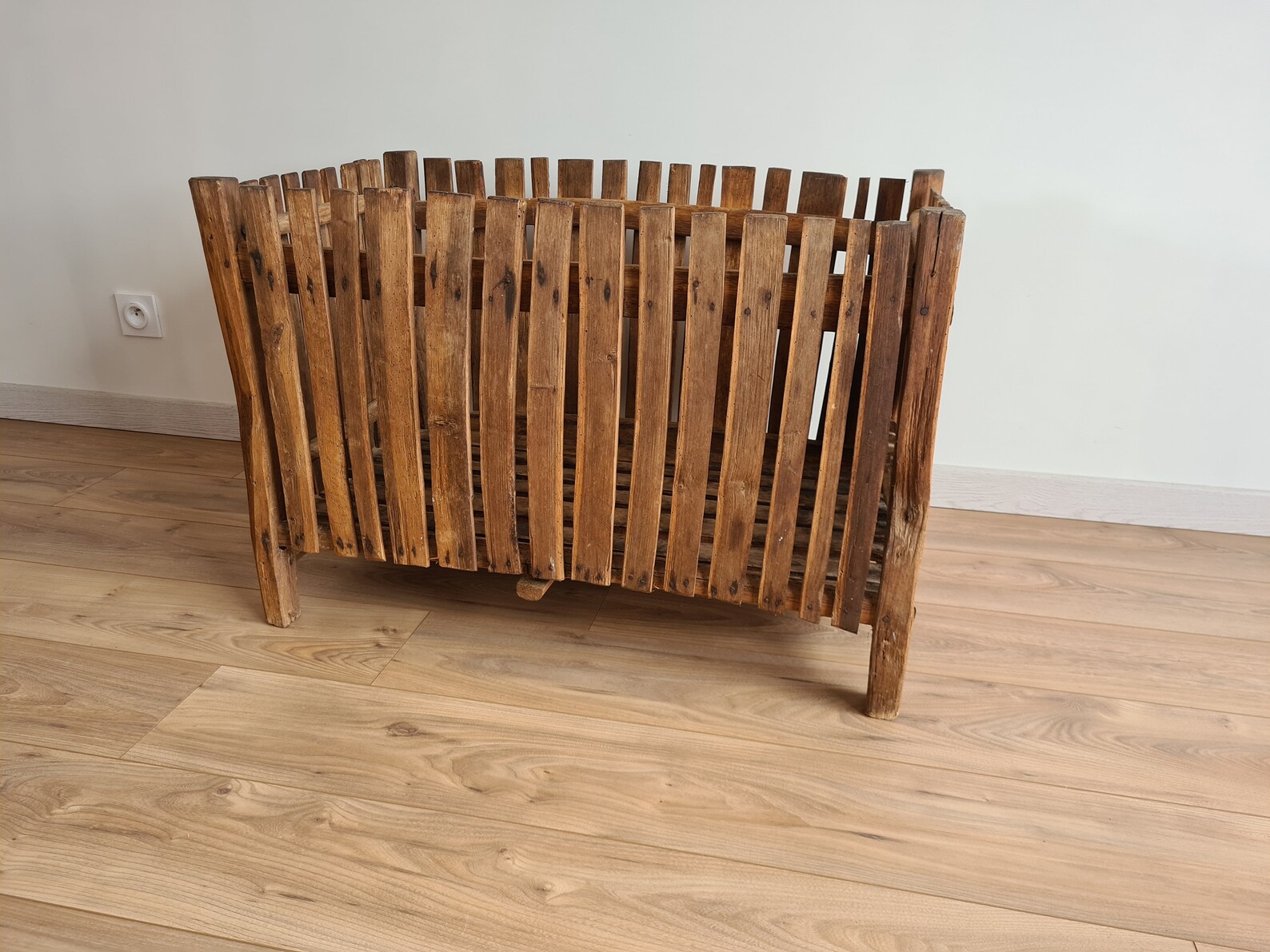 Large rustic and handcrafted wooden bin Etsy