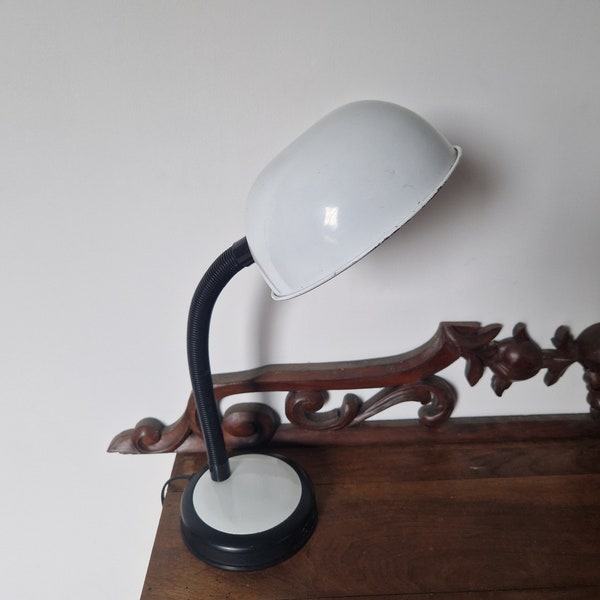 Lampe de bureau vintage noire et blanche