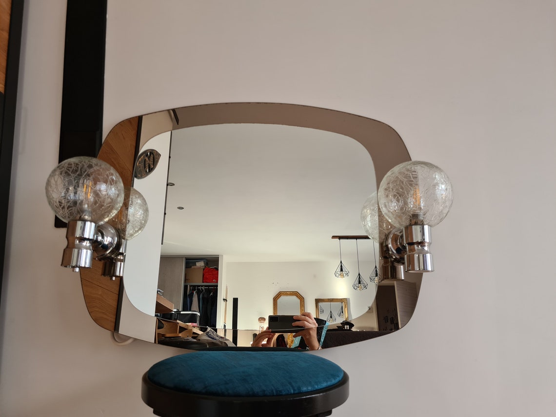 Vintage bathroom mirror is 80s type Etsy
