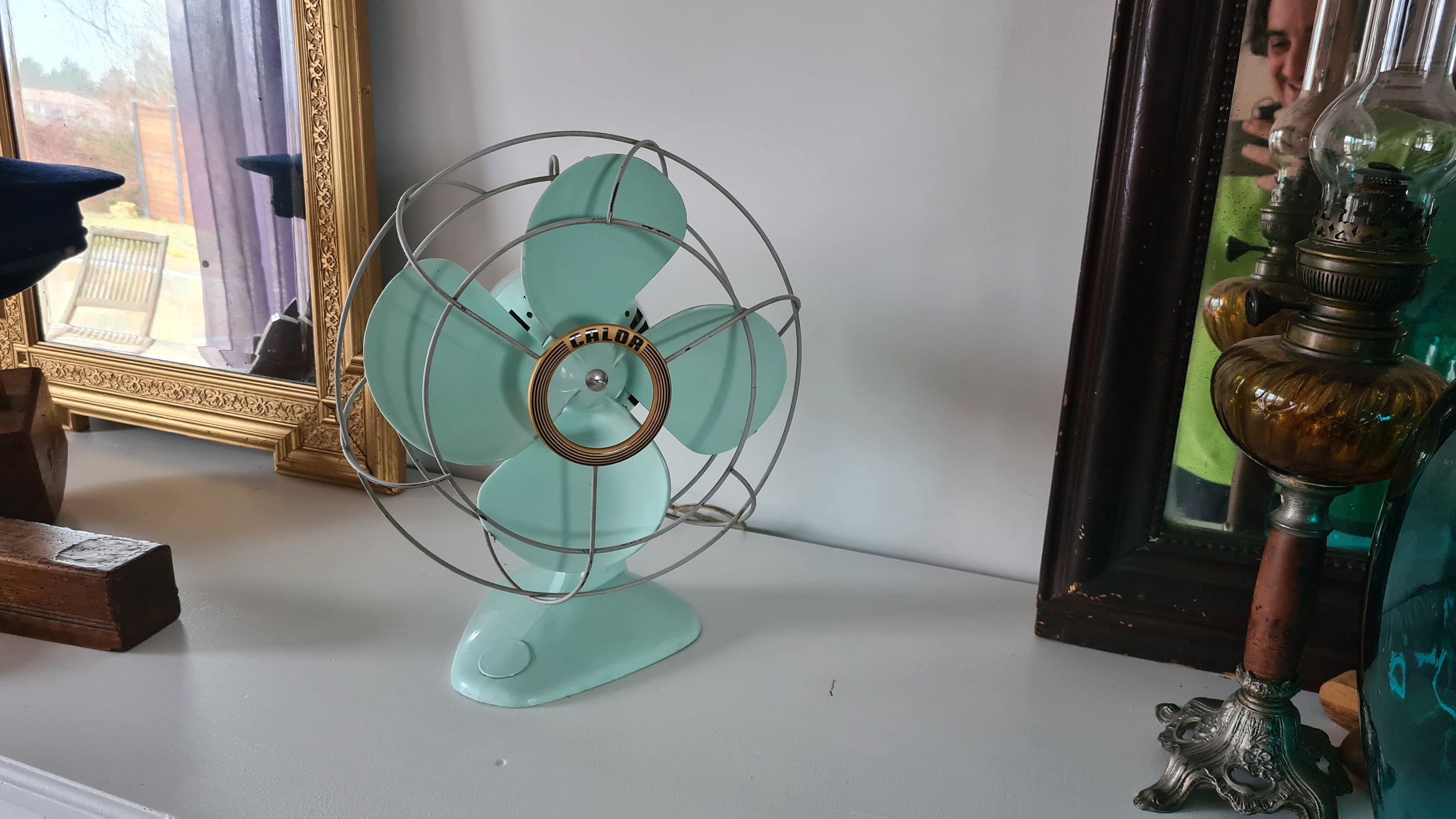 Ventilateur Calor Vintage Vert Menthe Fonctionnel