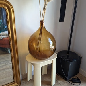 Antique amber demijohn 25L – vintage blown glass – boho chic decoration