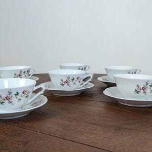 12-piece coffee service in Sologne porcelain, France