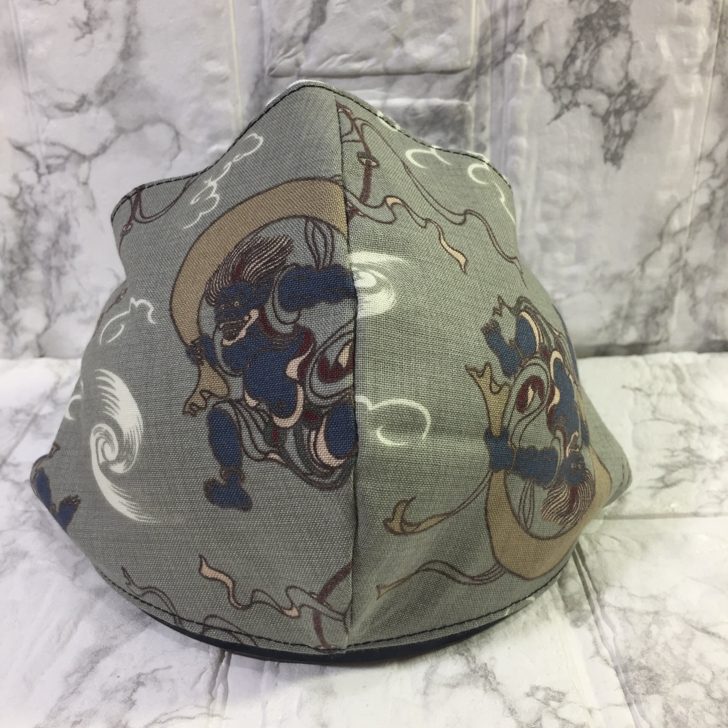 Japanese pattern face mask handmade made in Japan Fudo Myoo Etsy