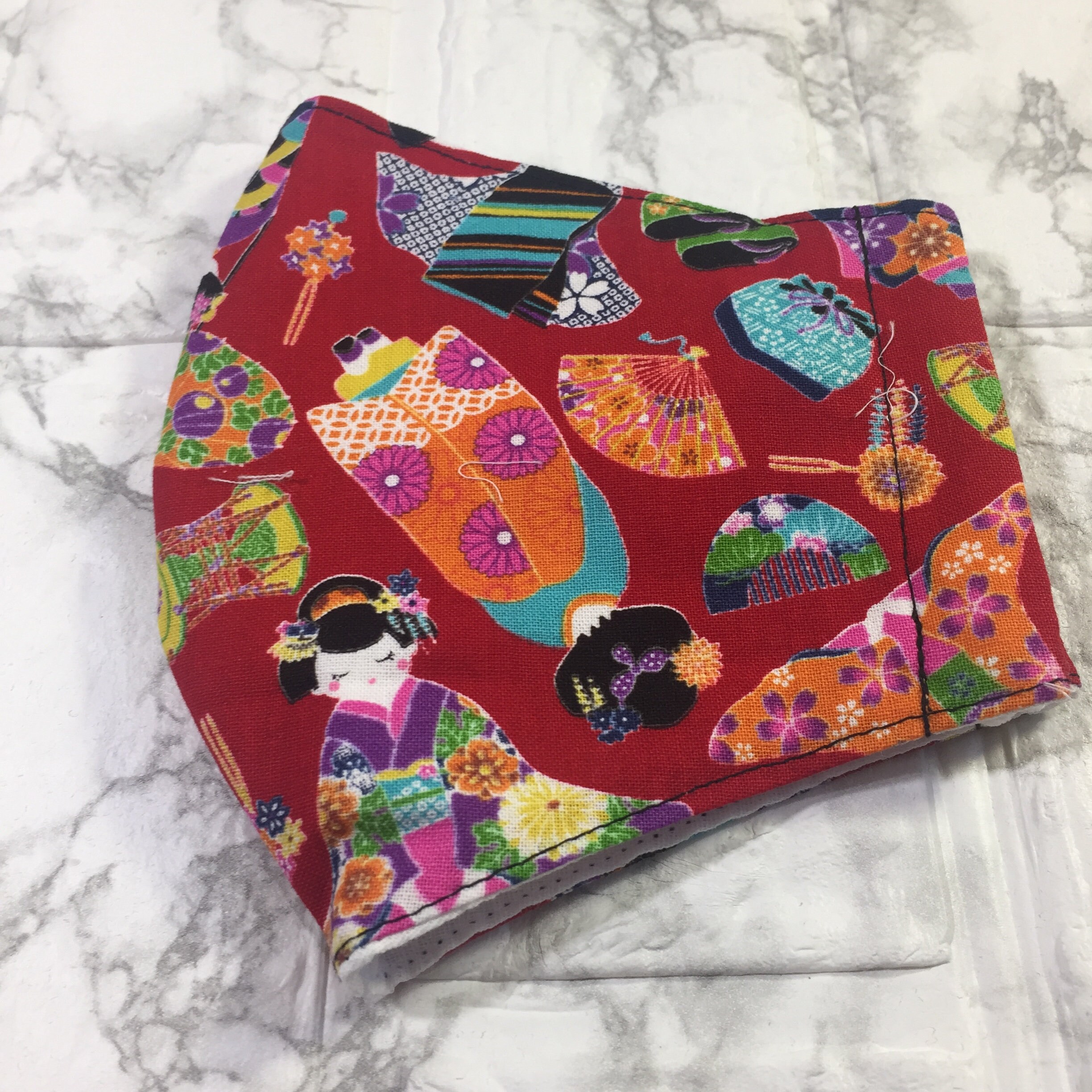 Face mask Japanese pattern Maiko handmade Made in Japan Etsy