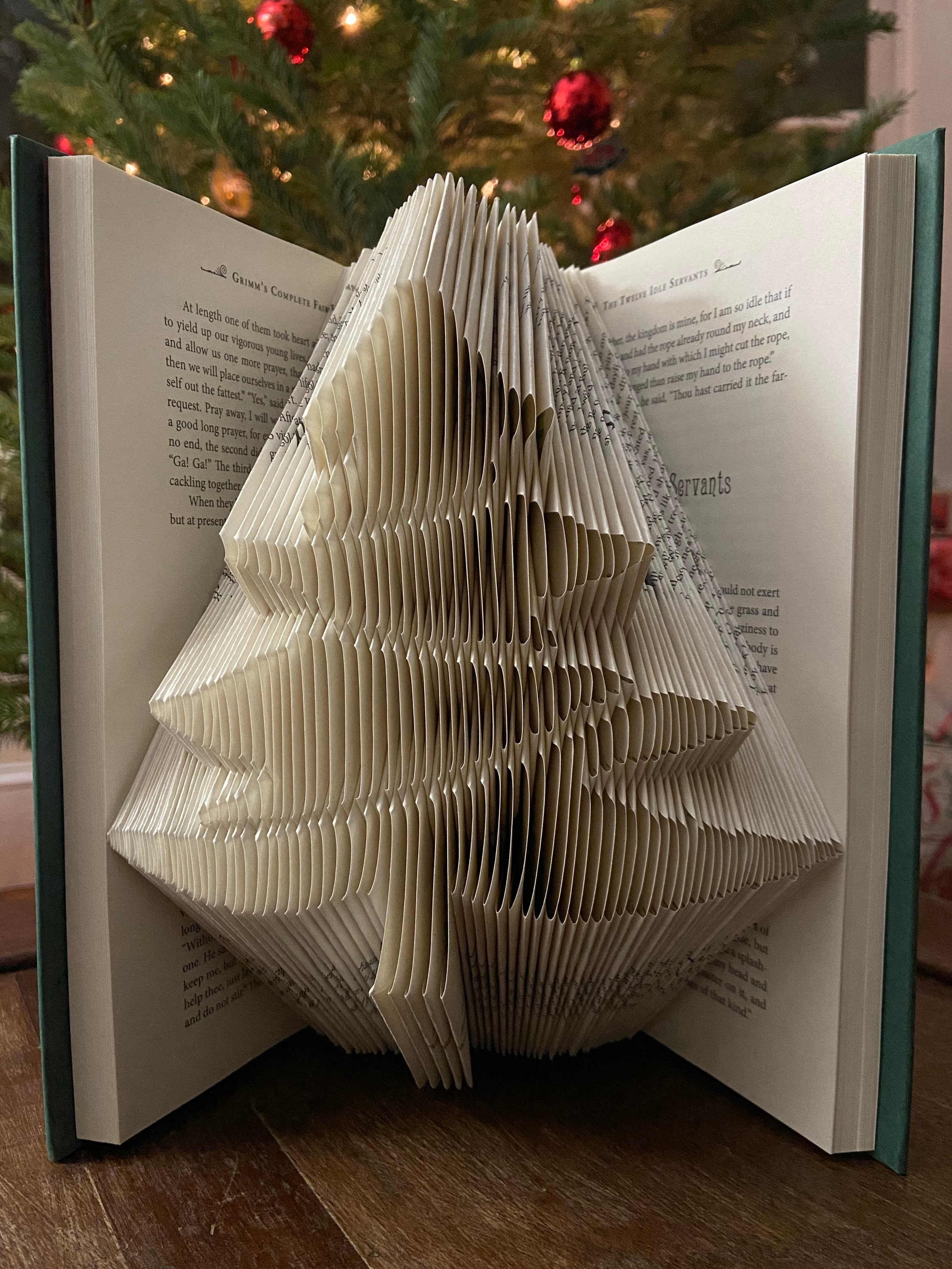 Christmas Tree Folded Book Etsy