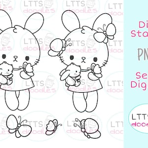 PNG My Baby digi stamp, Mommy bunny stamp, imagen de descarga instantánea, tarjeta hecha a mano, tarjetas de bricolaje