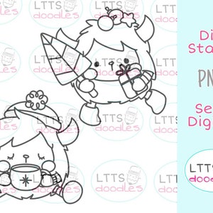 PNG Sweet Yeti Digi Stempel, Yeti Monster Digi Stempel, jpg sofort Download Bild, handgemachte Karte, DIY Karten, Geschenkanhänger