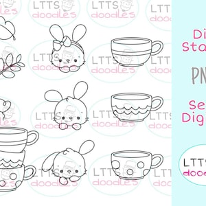 PNG Coffee Break digi stamps, PNG imagen de descarga instantánea, tea time digi stamp, tarjetas de bricolaje, etiquetas de regalo
