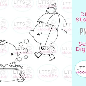 PNG Chick 2 Digi Stempel, Malseite, Kinder Basteln, PNG Instant Download Bild, handgemachte Karte, DIY Karten, Geschenkanhänger