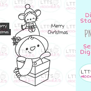 PNG Schneemann Geschenk Digi stempel, Schneemann Digi stempel, jpg sofort Download Bild, handgemachte Karte, DIY Karten, Geschenkanhänger