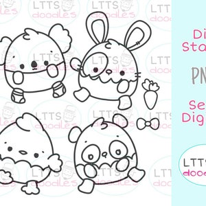 PNG Chubby Eier Digi Stempel, Ostereier PNG Sofort Download Bild, Frühling Digi Stempel, DIY Karten, Geschenkanhänger