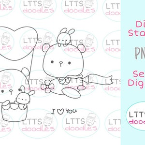 PNG Love is in the Air Digi Stempel, PNG Sofort Download Bild, Valentinstag Stempel, Geburtstag Digi Stempel, DIY Karten, Geschenkanhänger