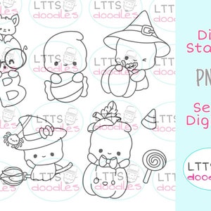 PNG Boo - Ghosts digi stamps, PNG instant download image, Halloween digi stamp, DIY cards, Gift tags