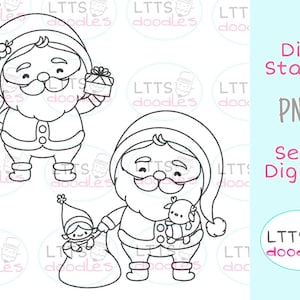 PNG Happy Santa Digi Stempel, Weihnachts malseite, Kinder Basteln, jpg sofort Download Bild, handgemachte Karte, DIY Karten, Geschenkanhänger